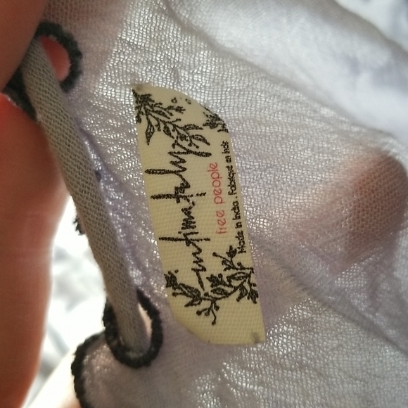 Free People embroidered blue top - Picture 5 of 6